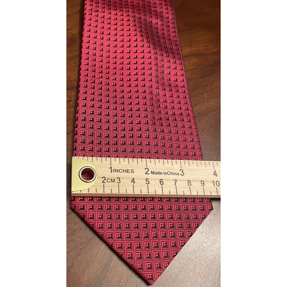 Bill Robin Son, Red, Hand Made, 100% Silk, Made In China - Picture 4 of 9